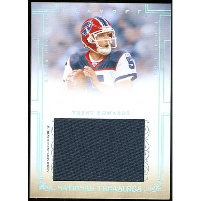 2007 Playoff National Treasures Rookie Jumbo Material #132 Trent Edwards