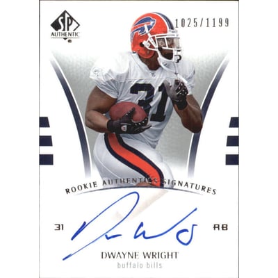 2007 SP Authentic #216 Dwayne Wright AU RC