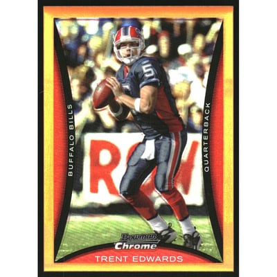 2008 Bowman Chrome Orange Refractors #BC131 Trent Edwards