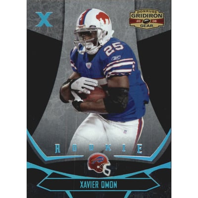 2008 Donruss Gridiron Gear Platinum Holofoil X's #200 Xavier Omon