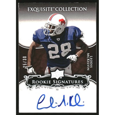 2008 Exquisite Collection Silver Holofoil #138 Leodis McKelvin AU