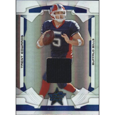 2008 Leaf Rookies and Stars Longevity Materials Sapphire #10 Trent Edwards