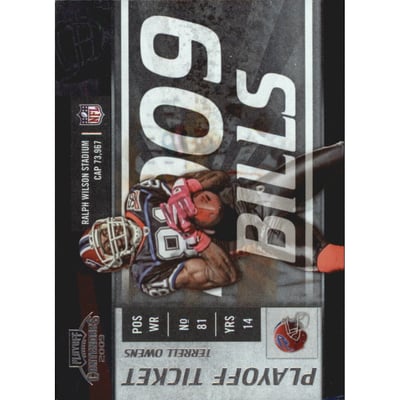 2009 Playoff Contenders Playoff Ticket #13 Terrell Owens
