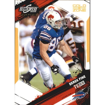 2009 Score Inscriptions Gold Zone #29 Derek Fine