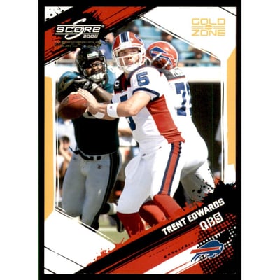 2009 Score Inscriptions Gold Zone #37 Trent Edwards