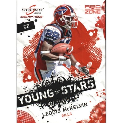 2009 Score Inscriptions Young Stars Red Zone #14 Leodis McKelvin