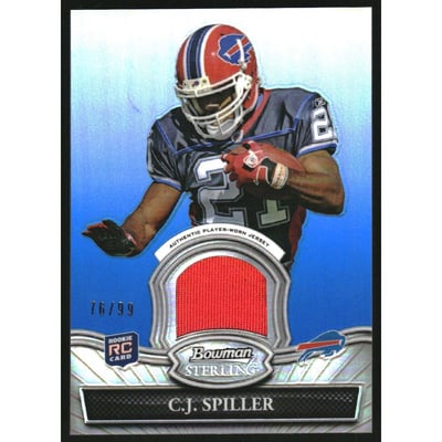 2010 Bowman Sterling Blue Refractors #BSRCJS C.J. Spiller JSY
