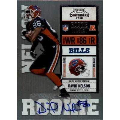 2010 Playoff Contenders #123 David Nelson AU/500* RC