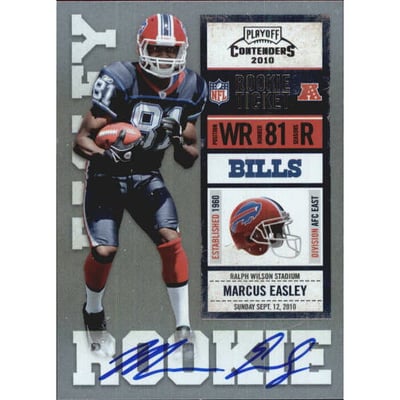 2010 Playoff Contenders #223B Marcus Easley AU RC/run fwd