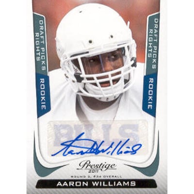 2011 Prestige Draft Picks Rights Autographs #202 Aaron Williams/599