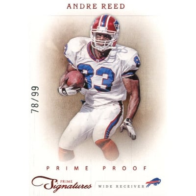 2011 Prime Signatures Prime Proof Red #4 Andre Reed