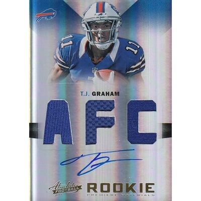 2012 Absolute Rookie Premiere Materials Autographs AFC/NFC #234 T.J. Graham