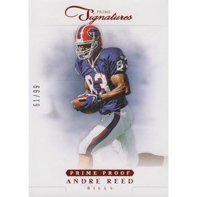 2012 Prime Signatures Prime Proof Red #167 Andre Reed