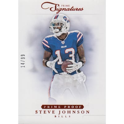 2012 Prime Signatures Prime Proof Red #95 Steve Johnson