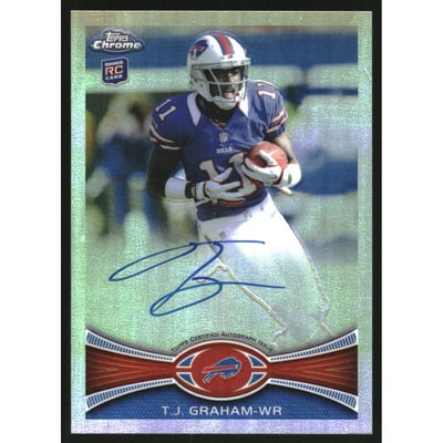 2012 Topps Chrome Rookie Autographs Refractors #47 T.J. Graham