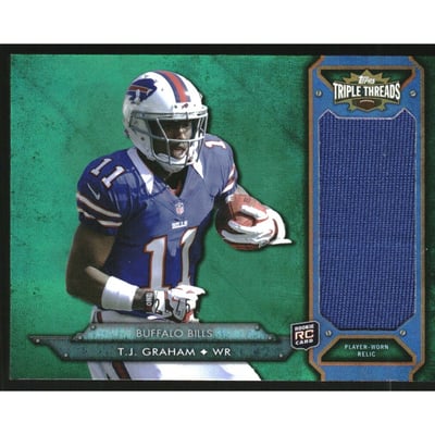 2012 Topps Triple Threads Rookie Jumbo Relics Emerald #TTRJR52 T.J. Graham