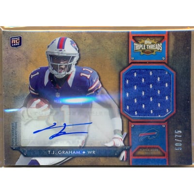 2012 Topps Triple Threads Rookies Autographed Relics Sepia #TTRAR17 T.J. Graham