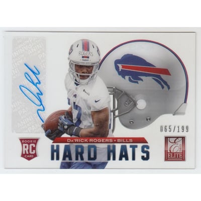 2013 Elite Rookie Hard Hats Autographs #43 Da'Rick Rogers/199