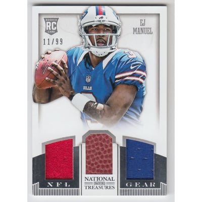 2013 Panini National Treasures NFL Gear Triple #9 EJ Manuel