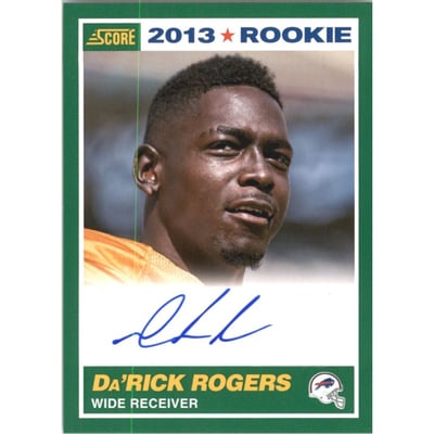 2013 Score Rookie Signatures #354 Da'Rick Rogers
