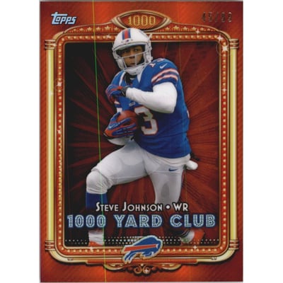 2013 Topps Chrome 1000 Yard Club Red Refractors #16 Steve Johnson