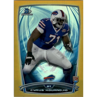2014 Bowman Chrome Gold Refractors #176 Cyrus Kouandjio