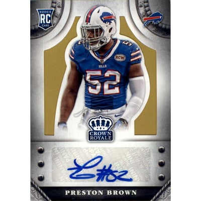 2014 Crown Royale Rookie Signatures Gold #SPB Preston Brown/49