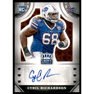 2014 Crown Royale Rookie Signatures Retail Bronze Pyramid #SCR Cyril Richardson/75