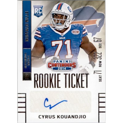 2014 Panini Contenders #118B Cyrus Kouandjio AU SP
