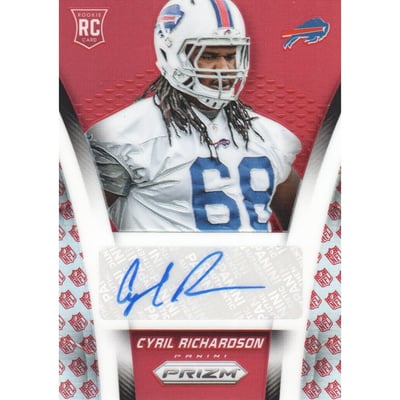 2014 Panini Prizm Rookie Autographs Prizms NFL Shield #ARCR Cyril Richardson/50