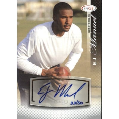 2014 SAGE Autographs Sophomore Autographs Silver #S12 EJ Manuel