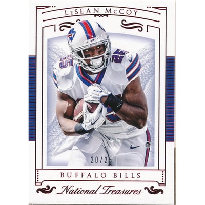 2015 Panini National Treasures Numbers Red #1 LeSean McCoy/25