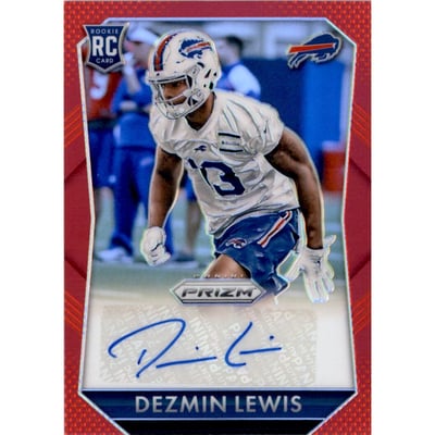 2015 Panini Prizm Rookie Autographs Prizms Red #RSDL Dezmin Lewis/299