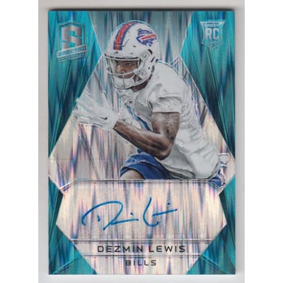 2015 Panini Spectra Neon Blue #205 Dezmin Lewis AU