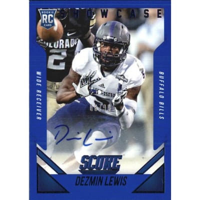 2015 Score Rookie Autographs Showcase #402 Dezmin Lewis/99