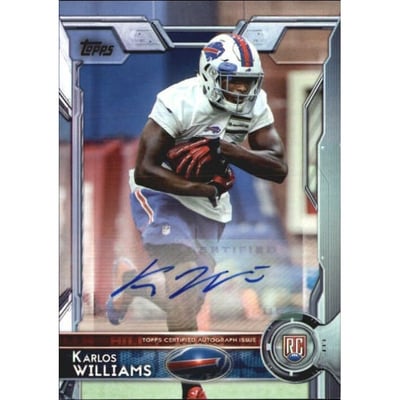 2015 Topps Autographs #426 Karlos Williams