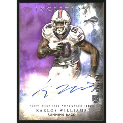 2015 Topps Inception Purple #RA41 Karlos Williams AU