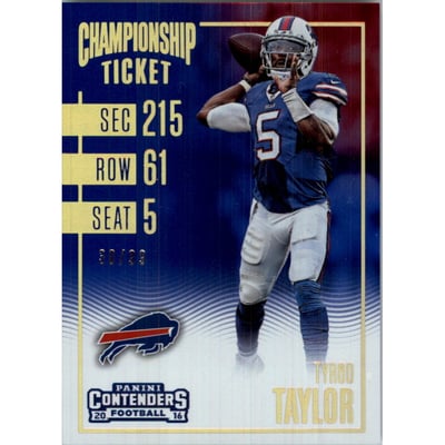 2016 Panini Contenders Championship Ticket #52 Tyrod Taylor