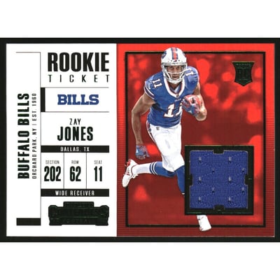2017 Panini Contenders Rookie Ticket Swatches Variation #SW33 Zay Jones