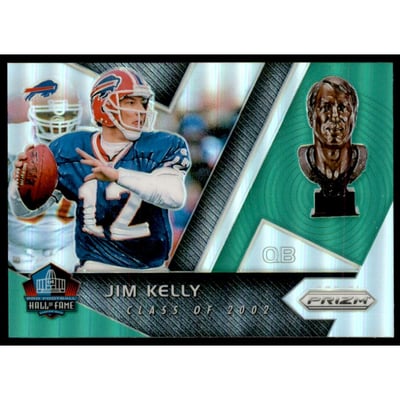 2017 Panini Prizm Hall of Fame Prizms Green #12 Jim Kelly