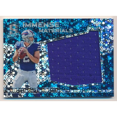 2017 Panini Spectra Immense Materials Neon Blue #8 Nathan Peterman/99