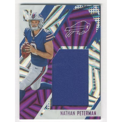 2017 Panini Unparalleled Rookie Stitches Jerseys Purple #40 Nathan Peterman