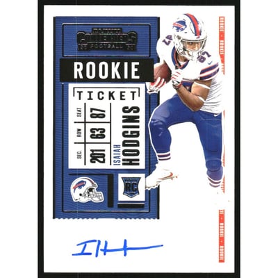 2020 Panini Contenders #209B Isaiah Hodgins AU SP