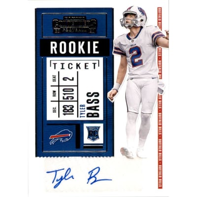 2020 Panini Contenders #254 Tyler Bass AU RC