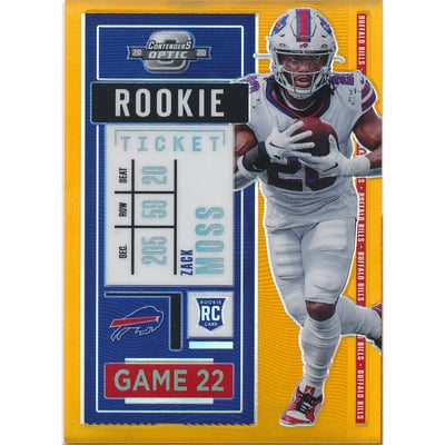 2020 Panini Contenders Optic Orange #95 Zack Moss