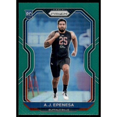 2020 Panini Prizm Prizms Green #313 A.J. Epenesa