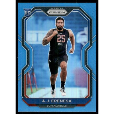 2020 Panini Prizm Prizms Light Blue #313 A.J. Epenesa