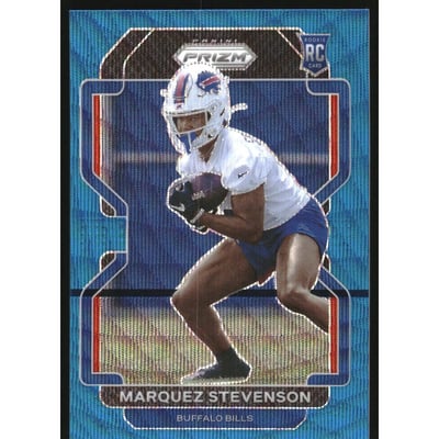 2021 Panini Prizm Prizms Blue Wave #407 Marquez Stevenson