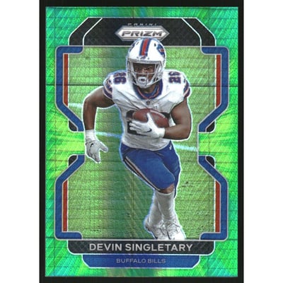 2021 Panini Prizm Prizms Hyper #118 Devin Singletary