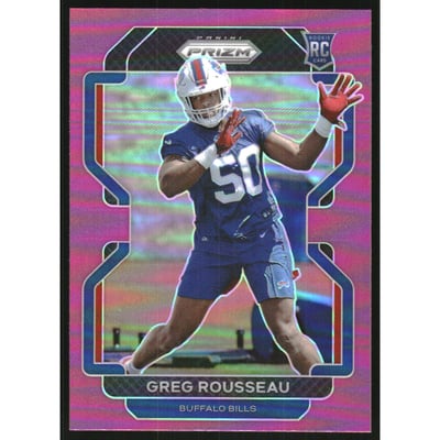 2021 Panini Prizm Prizms Pink #434 Greg Rousseau